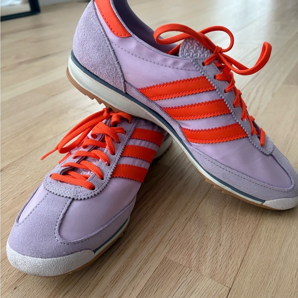 adidas Shoes - Adidas Women's SL72 Lavender and Orange Sneakers